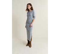 Robe longue en maille drappée - Tamara - L - Grey - Femme - Etam
