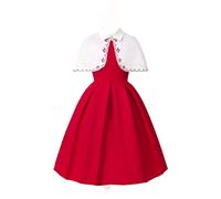 Robe Longue Enfant Ensemble d'été Deux pièces pour Petites Filles: Robe sans Manches et Veste Cape Assortie,idéal pour Jouer en Toute simplicité.Parfait Les Petites Filles.