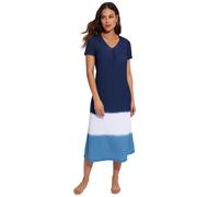 Robe longue estivale manches courtes femme Selmark Complementos Bleu S