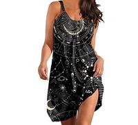 Robe Longue Ete Femme Chic Chic Et Elegant Robe Longue Femme Maxi Imprimé Papillon d'Été Floral Grandes Tailles Boheme sans Manche avec Poches de Plage Cocktail l'été Grande Taille Robe Tailleur Femme