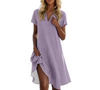 Robe Longue Femme Mariage Invitée Tenue Sexy Fond De Boheme Été Pin Up Grande Taille Robe Danse Orientale De Demoiselle d'honneur Femme Chemise Longue Robes Blanche Soiree (A08,M)