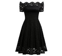 Robe Longue Femme - Robe sexy en dentelle à manches courtes pour femmes Robes Pour Femmes Longueur Maxi Décontractée
