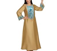 Robe Longue Femme Traditionnelle avec Broderie, Priere Islamique Abaya Femme Musulmane Chic et Elegant, Djellaba Marocaine Dubai pour Événements Culturels et Soirées, Caftan Robe de Priere Ramadan