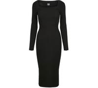 Robe longue femme - Urban Classics - Knit - Noir - Col roulé - Manches évasées XS