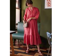 Robe longue grossesse esprit bohème boutonnée grenadine 36