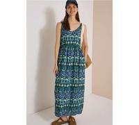 Robe longue imprimée à col V