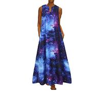 Robe Longue imprimée en 3D Ciel étoilé Femme Street Fashion Party Club Robe Longue