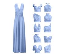 Robe Longue Infinie pour Demoiselles d'honneur, Robe Convertible Grande Taille avec Bandeau transformateur Multi-Voies