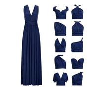 Robe Longue Infinie pour Demoiselles d'honneur, Robe Convertible Grande Taille avec Bandeau transformateur Multi-Voies