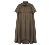 Robe longue médiévale, gothique, solide et tendance pour hommes et femmes, marron, XL