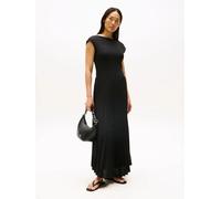 Robe Longue Moulante Et Évasée Plissée 5x2 Rib Midi F&f Drs/Black - Xs
