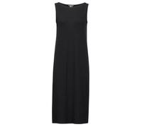 Robe longue noire unie avec une coupe droite à col bateau et sans manches 38