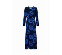 Robe longue ouverture fleurs femme Desigual - bleu - XS S