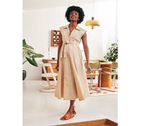 VERTBAUDET Robe Longue Popeline de Coton Grossesse et Allaitement Sable 48