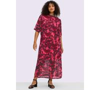 Robe longue qualité mesh légère - Sheego - quartz-rose-bordeaux-à-motifs QUARTZ-ROSE-BORDEAUX-À-MOTIFS 50