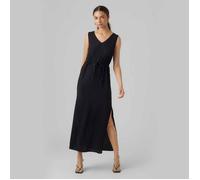 Robe longue sans manches uni fendue col v cordon Femme VERO MODA XS