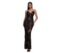 Robe longueÃ bretelles croisÃ©es femme Goddiva Noir 36