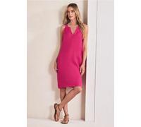 Robe longueur genou à col fendu en lin