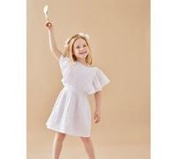 Robe lurex en mousseline, écru 18M