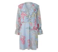 Robe manches longues Ã volants avec imprimÃ© texturÃ© femme COMMA Bleu 38