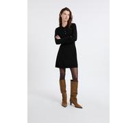 Robe manches longues avec boutons dorés - Prisca - S - Noir - Femme - Etam