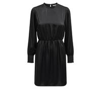 Robe Manches Longues Cocktail Noire Satinée Femme Only