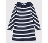 Robe manches longues en coton enfant fille Petit Bateau - bleu - Taille 3 ans 3A bleu/blanc/gris