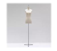 Robe mannequin femelle forme de vestige de vestiaire torse de vêtements de vestige de rack de rack de hauteur de mannequin réglable avec support en métal pour affichage de robe de vêtements, standan