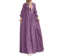 Robe Mariage Musulmane Kaftan 1 Piece Couleur Unie Longueur Entière Vêtements De Prière Musulmane Femme Manches Longues 2025 Nouveau Idéal pour Dubaï Moyen-Orient Abaya Islam Ramadan
