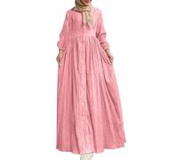 Robe Mariage Musulmane Kaftan 1 Piece Couleur Unie Longueur Entière Vêtements De Prière Musulmane Femme Manches Longues 2025 Nouveau Idéal pour Dubaï Moyen-Orient Abaya Islam Ramadan