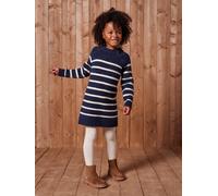 Robe marinière en tricot fille marine 4A