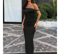 Robe maxi blanche unicolore, sexy, dos nu, torsadée. Robe élégante pour vacances, demoiselle d'honneur, anniversaire, rentrée scolaire et remise des diplômes, printemps/été L,M,S,XSUnicoloreTissu tric