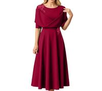 Robe Maxi d'été Sexy pour Femme Ample Décontractée Robe Volants Taille Haute Décontractée Grande Taille Robes Respirant Lâche Robes de Plage Grandes Tailles Dress Élégant Plage Soirée Fête #1