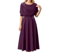 Robe Maxi d'été Sexy pour Femme Ample Décontractée Robe Volants Taille Haute Décontractée Grande Taille Robes Respirant Lâche Robes de Plage Grandes Tailles Dress Élégant Plage Soirée Fête #1