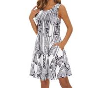 Robe maxi en mousseline de soie pour le printemps et l'été, ample, décontracté, col rond, caraco sans manches, gilet de poche, maillot de bain, cache-maillot de bain, robe d'été à col en V pour femme,
