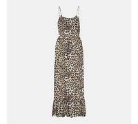Robe Maxi Fines Bretelles Imprimé Léopard Décolleté Rond Femme Vero Moda