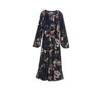 Robe maxi fluide à manches longues femme Tom Tailor Bleu 34
