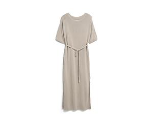 Robe maxi mÃ©lange de lin maillÃ© femme Armedangels Marron S