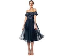 Robe Maya deluxe - AZBR67MIDI-PC - Maya Midi Ornee de Pois Robe de Demoiselle d'honneur Femme XL