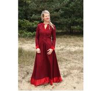 Robe médiévale avec détails en velours bordeaux ""Meira"" XL L