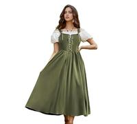 Robe médiévale de la Renaissance pour femme, robe victorienne à bretelles spaghetti avec corset, bretelles réglables, robe cottagecore sans manches pour costume de LARP, fête à thème (vert clair