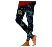 Robe Médiévale Femme avec Imprimé Carnaval Pantalon Collant Remontant De Hanches Fitness Leggings Yoga pour Sport Fêtes Tenue Décontractée