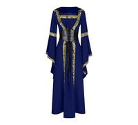 Robe Medievale Femme Déguisements Costume Adulte 4Xl Belle Déguisement Voyage Dans Le Temps Elfe Voyante Hocus Pocus Deguisement Renaissance Moyen Age Rétro Médiévale Pour Malefique Gothique Grande