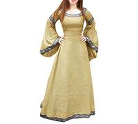Robe Medievale Femme Renaissance Baroque Gothique Médiévale Costume Femmes Moyen Age Robes Dress Manches Trompette pour Halloween Cosplay DéGuisement Carnaval Victorien Médiévale Dress Grande Taille