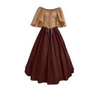 Robe Medievale Femme Renaissance Rétro Robe Victorienne Steampunk Gothique Vintage Medievale Steampunk Costume MéDiéVal Femme DéGuisement Victorienne DéGuisements Dress Halloween Renaissance Pas Cher