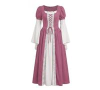 Robe Medievale Femme, Robe Ancienne à Nouer à la Taille, Robe de cérémonie Longue pour Spectacle théâtral