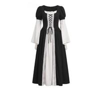 Robe Medievale Femme, Robe Ancienne à Nouer à la Taille, Robe de cérémonie Longue pour Spectacle théâtral
