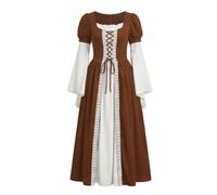 Robe Medievale Femme, Robe Ancienne à Nouer à la Taille, Robe de cérémonie Longue pour Spectacle théâtral