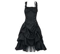 Robe Médiévale Femme sans Manches, Robe Gothique Femme SmockéE à Lacets Renaissance Victorienne Carnaval Cosplay FêTe Princesse Cosplay Steampunk Sorciere Princesse Mardi Gras Adulte Vêtements