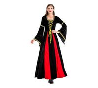 Robe Médiévale Halloween Renaissance Manches Bouffantes Avec Lacet